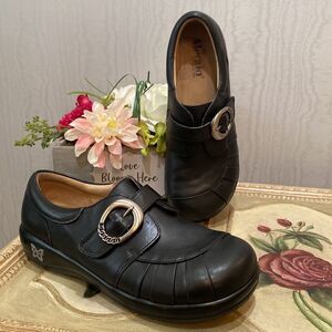 Alegria Khloe Black Nappa Leather Professional Shoes Near New Sz EU 41